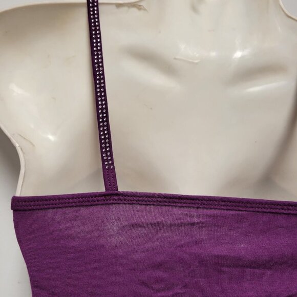 PURPLE Sequin Spaghetti Strap Tube Top or Bandeau One Size - New - Picture 6 of 11